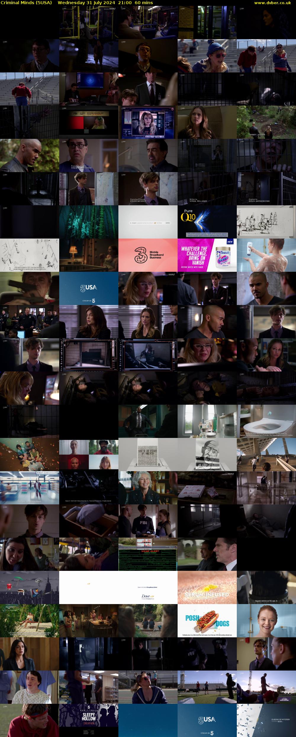 Criminal Minds (5USA) Wednesday 31 July 2024 21:00 - 22:00