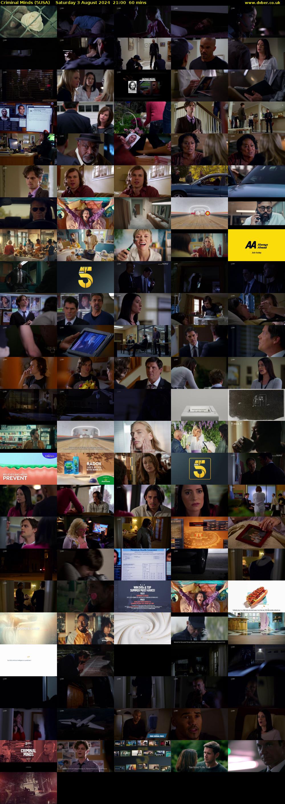 Criminal Minds (5USA) Saturday 3 August 2024 21:00 - 22:00