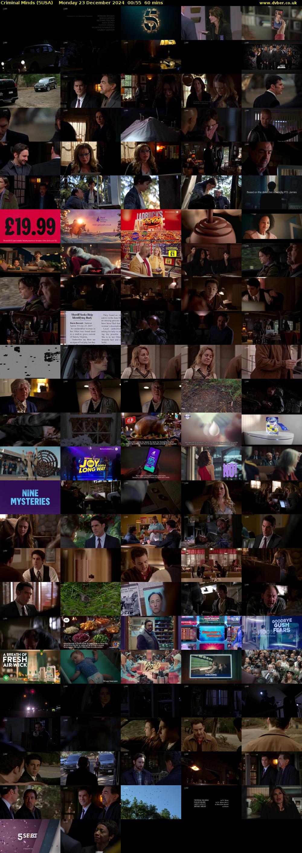 Criminal Minds (5USA) Monday 23 December 2024 00:55 - 01:55