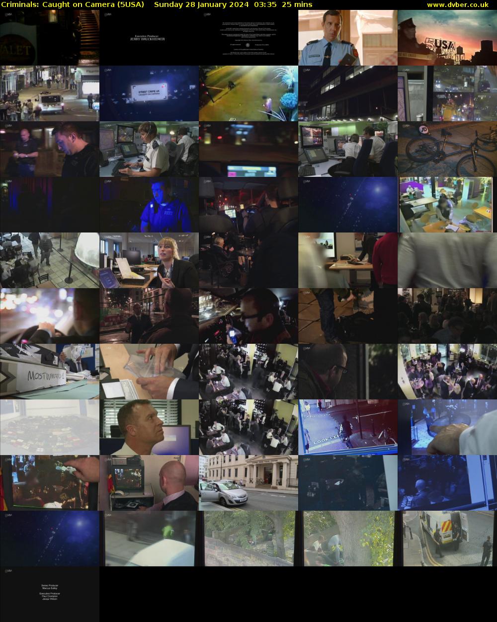 Criminals: Caught On Camera (5USA) Sunday 28 January 2024 03:35 - 04:00