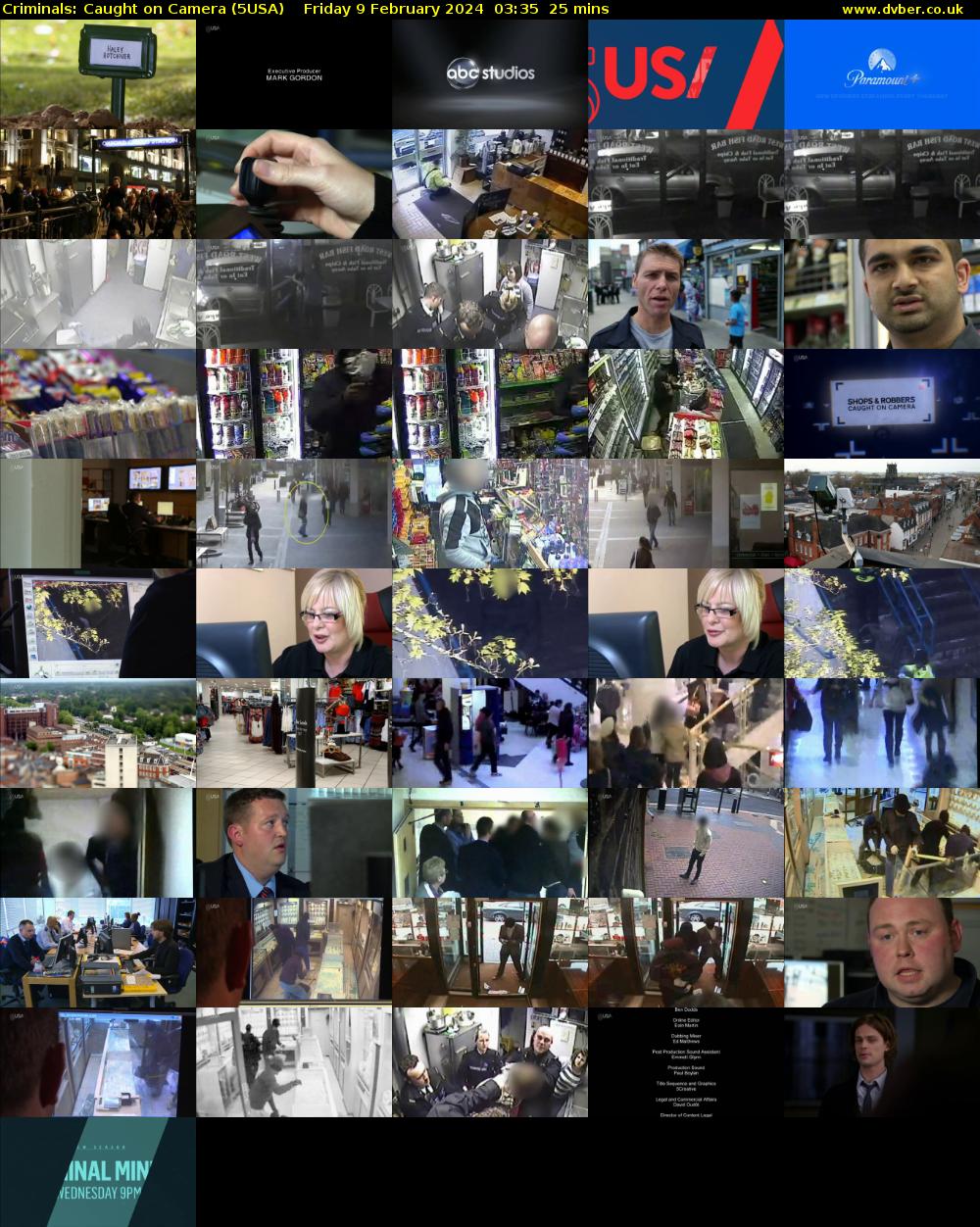 Criminals: Caught On Camera (5USA) Friday 9 February 2024 03:35 - 04:00