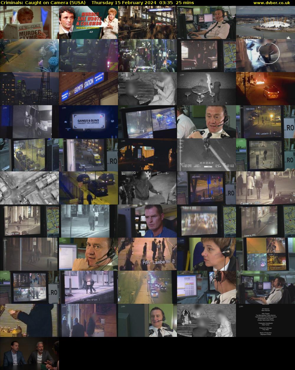 Criminals: Caught On Camera (5USA) Thursday 15 February 2024 03:35 - 04:00