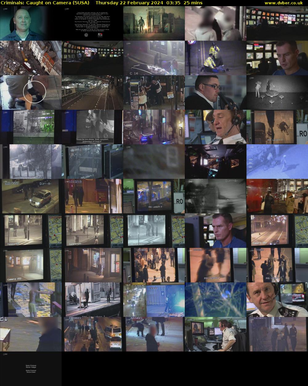 Criminals: Caught On Camera (5USA) Thursday 22 February 2024 03:35 - 04:00