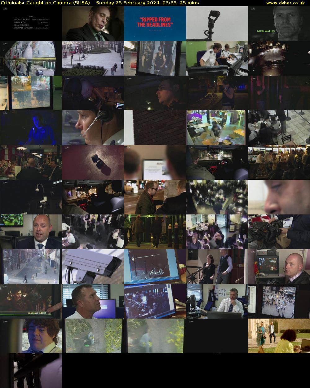 Criminals: Caught On Camera (5USA) Sunday 25 February 2024 03:35 - 04:00