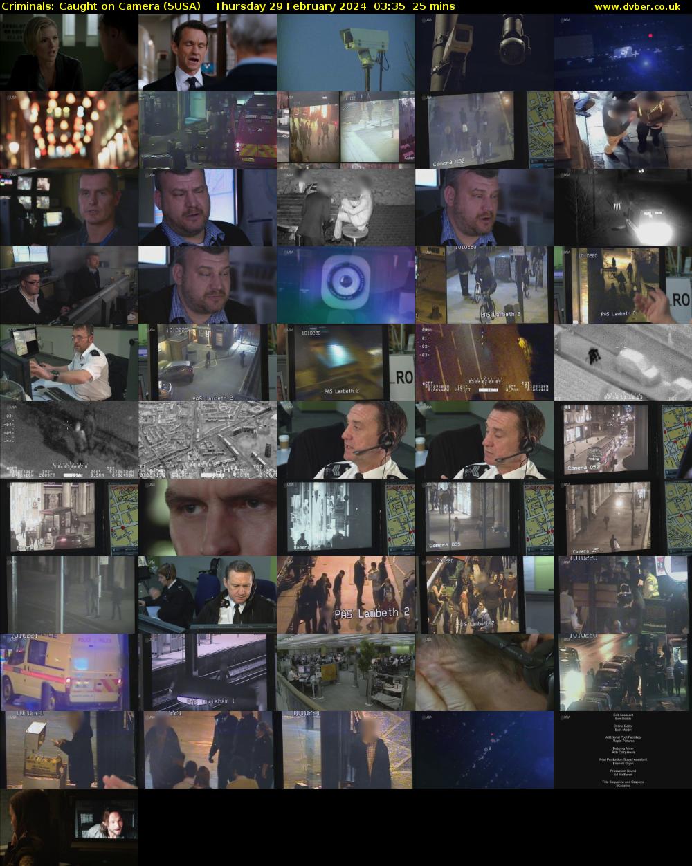 Criminals: Caught On Camera (5USA) Thursday 29 February 2024 03:35 - 04:00