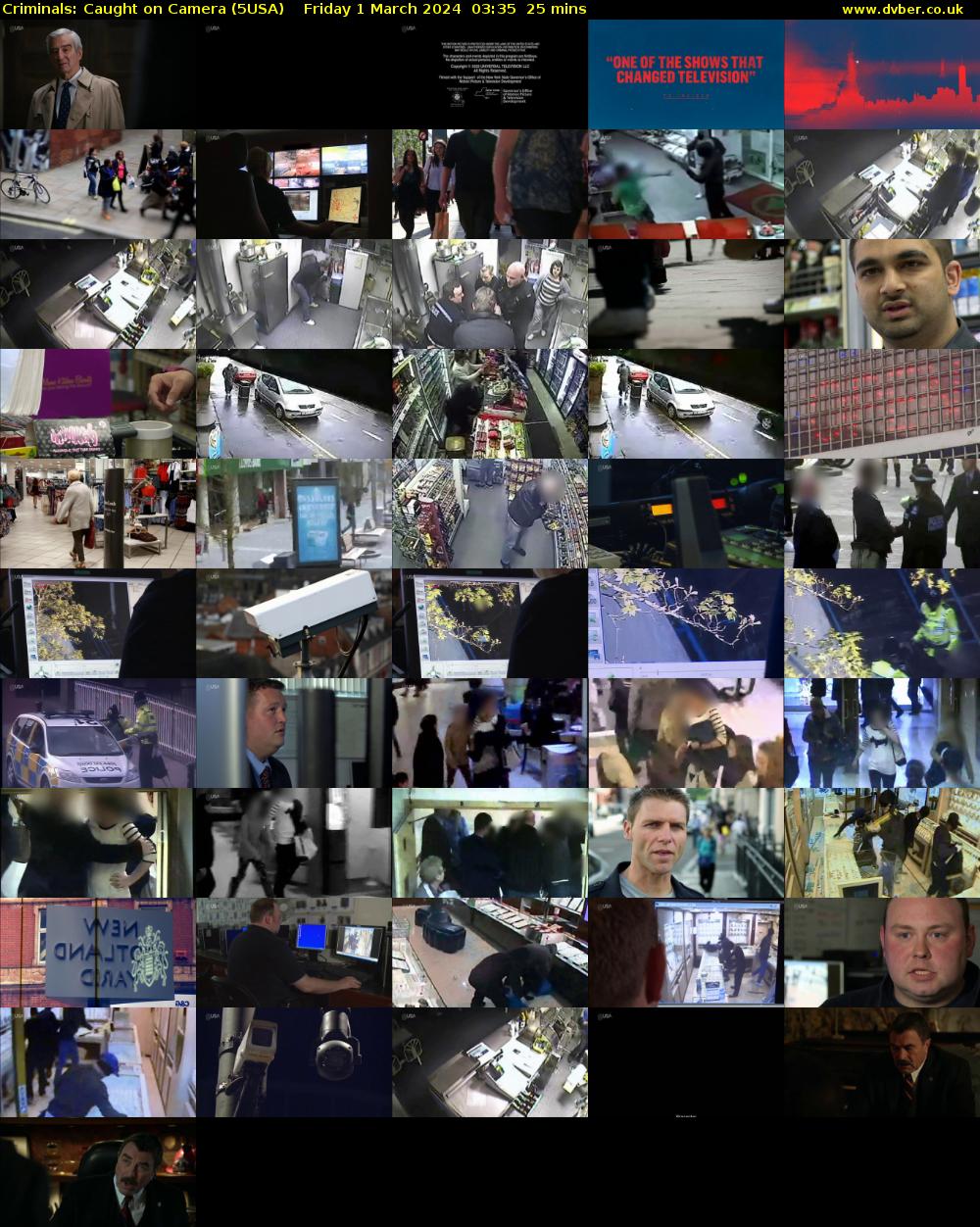 Criminals: Caught On Camera (5USA) Friday 1 March 2024 03:35 - 04:00