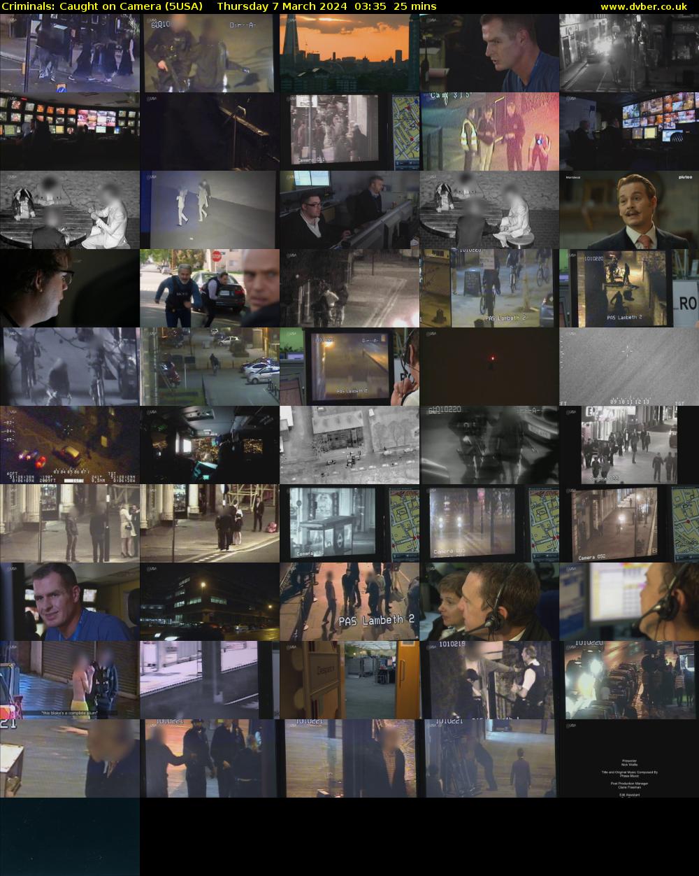 Criminals: Caught On Camera (5USA) Thursday 7 March 2024 03:35 - 04:00