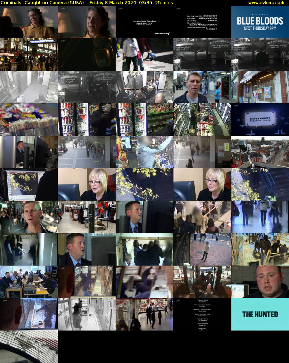Criminals: Caught On Camera (5USA) Friday 8 March 2024 03:35 - 04:00