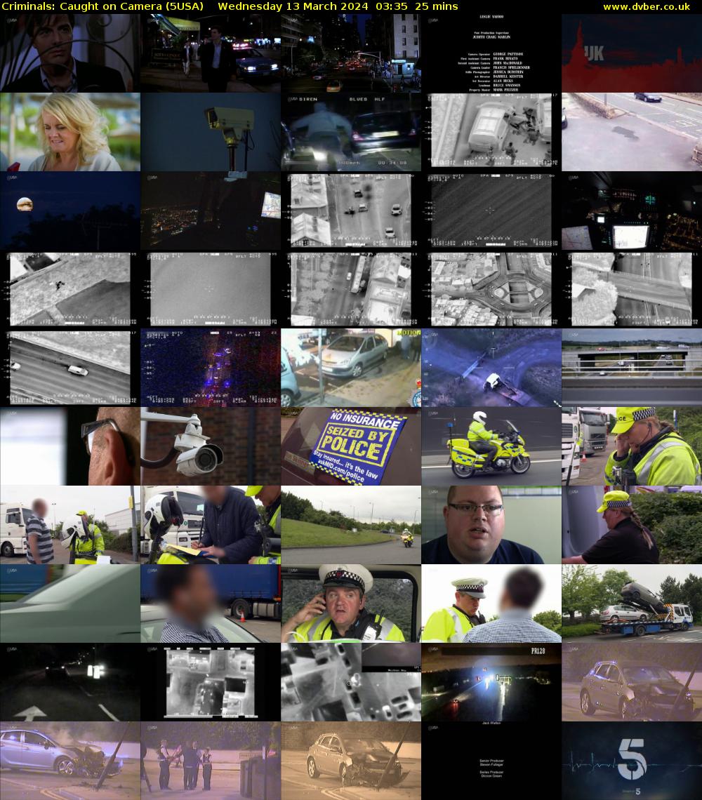 Criminals: Caught On Camera (5USA) Wednesday 13 March 2024 03:35 - 04:00