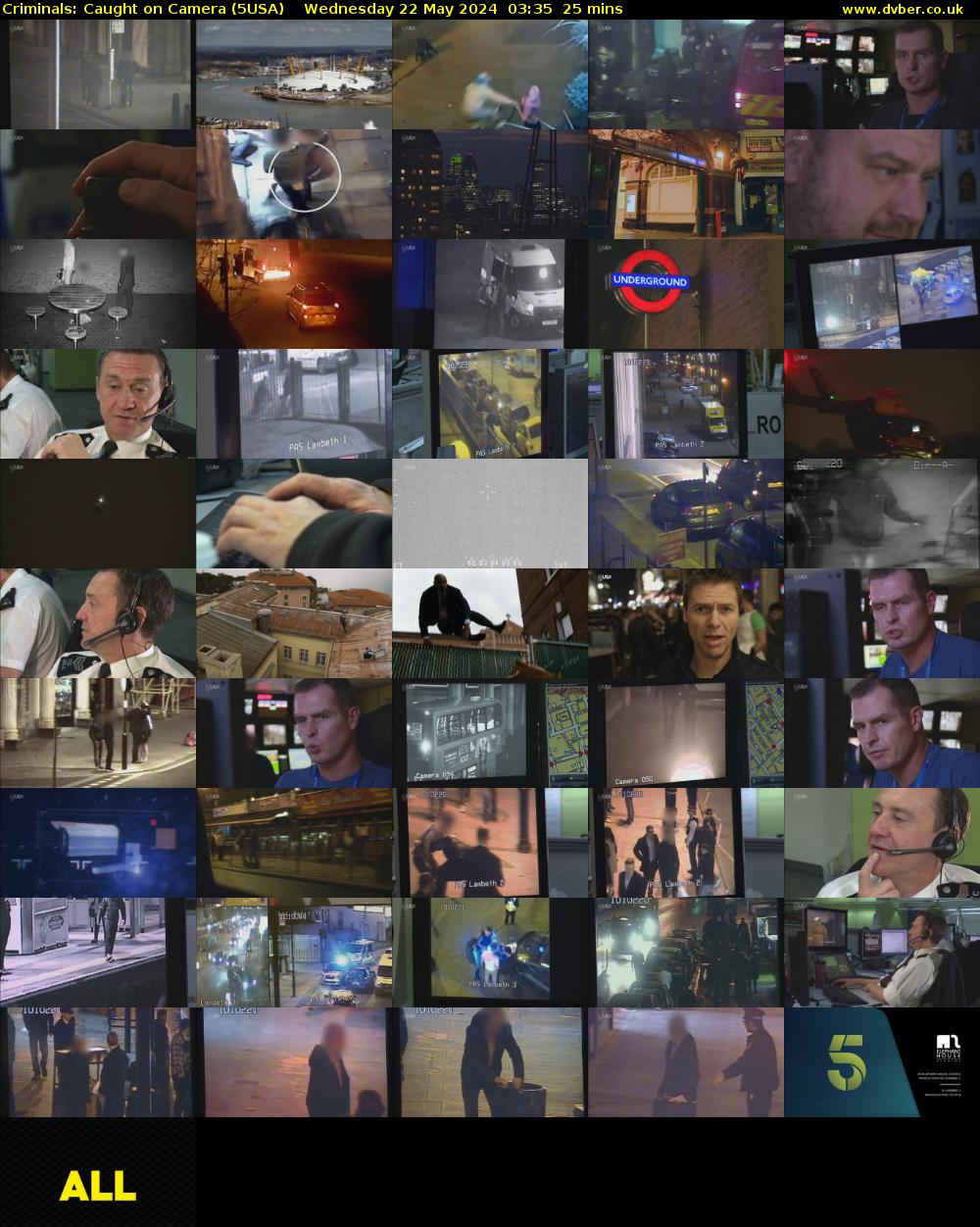 Criminals: Caught On Camera (5USA) Wednesday 22 May 2024 03:35 - 04:00