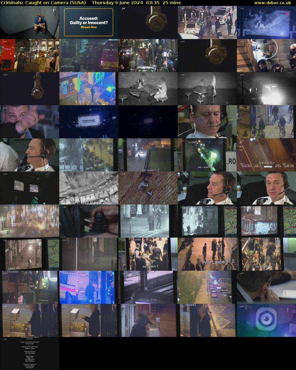 Criminals: Caught On Camera (5USA) Thursday 6 June 2024 03:35 - 04:00