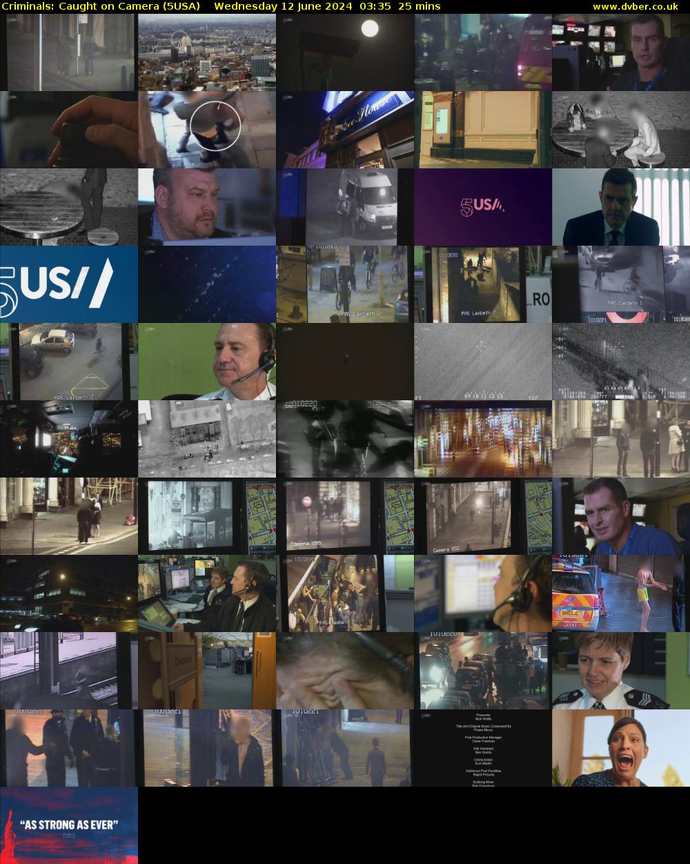 Criminals: Caught On Camera (5USA) Wednesday 12 June 2024 03:35 - 04:00