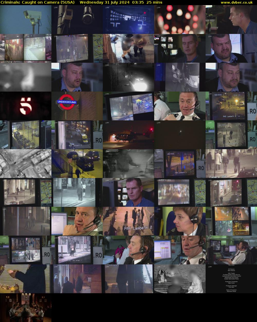 Criminals: Caught On Camera (5USA) Wednesday 31 July 2024 03:35 - 04:00
