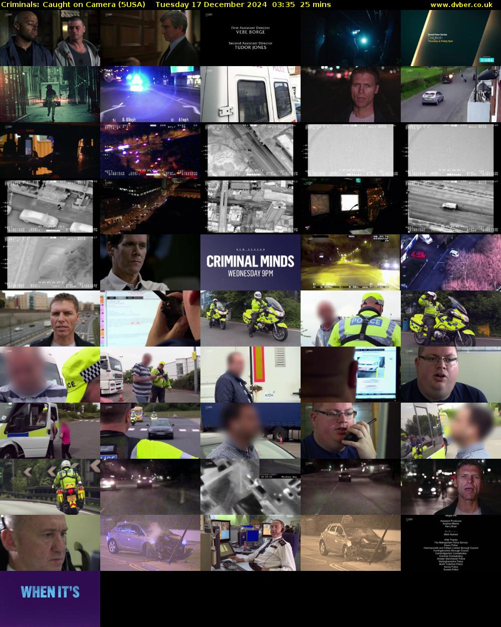 Criminals: Caught On Camera (5USA) Tuesday 17 December 2024 03:35 - 04:00