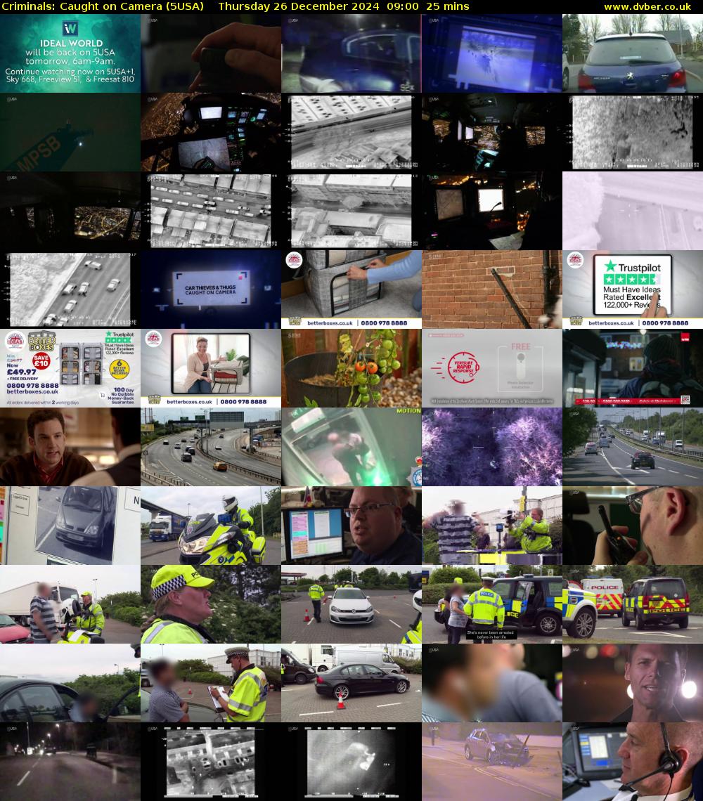 Criminals: Caught On Camera (5USA) Thursday 26 December 2024 09:00 - 09:25