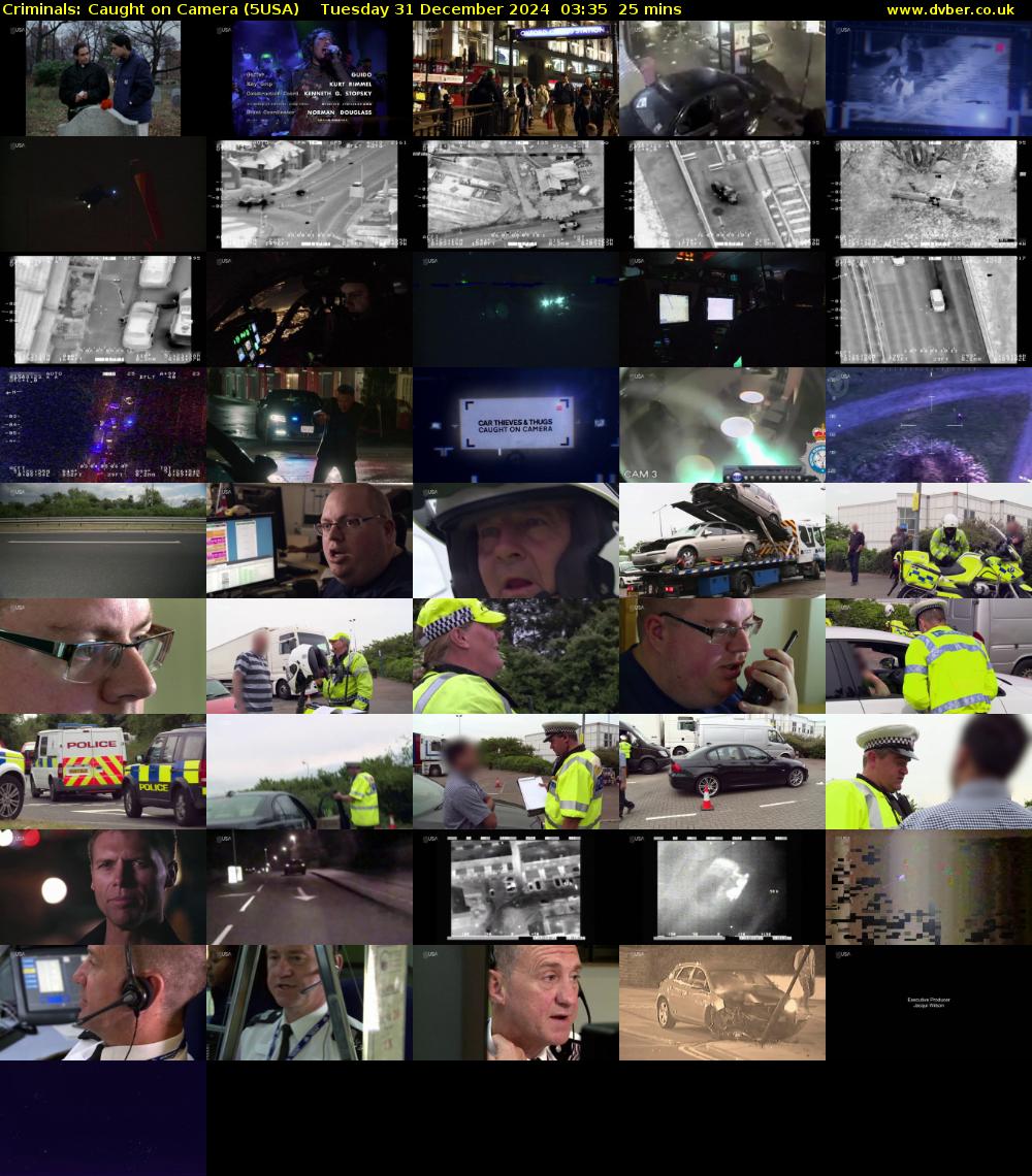 Criminals: Caught On Camera (5USA) Tuesday 31 December 2024 03:35 - 04:00