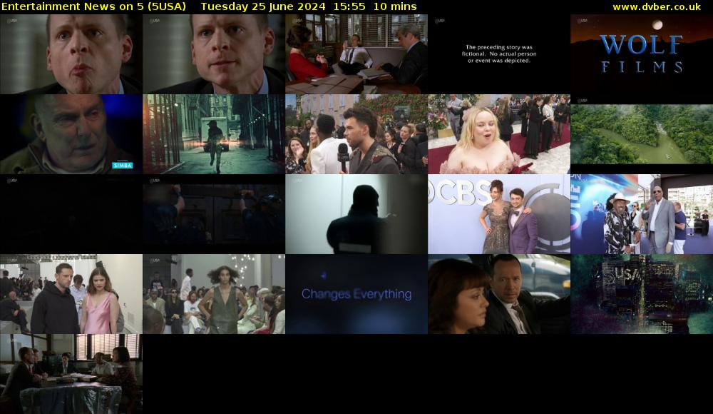 Entertainment News on 5 (5USA) Tuesday 25 June 2024 15:55 - 16:05