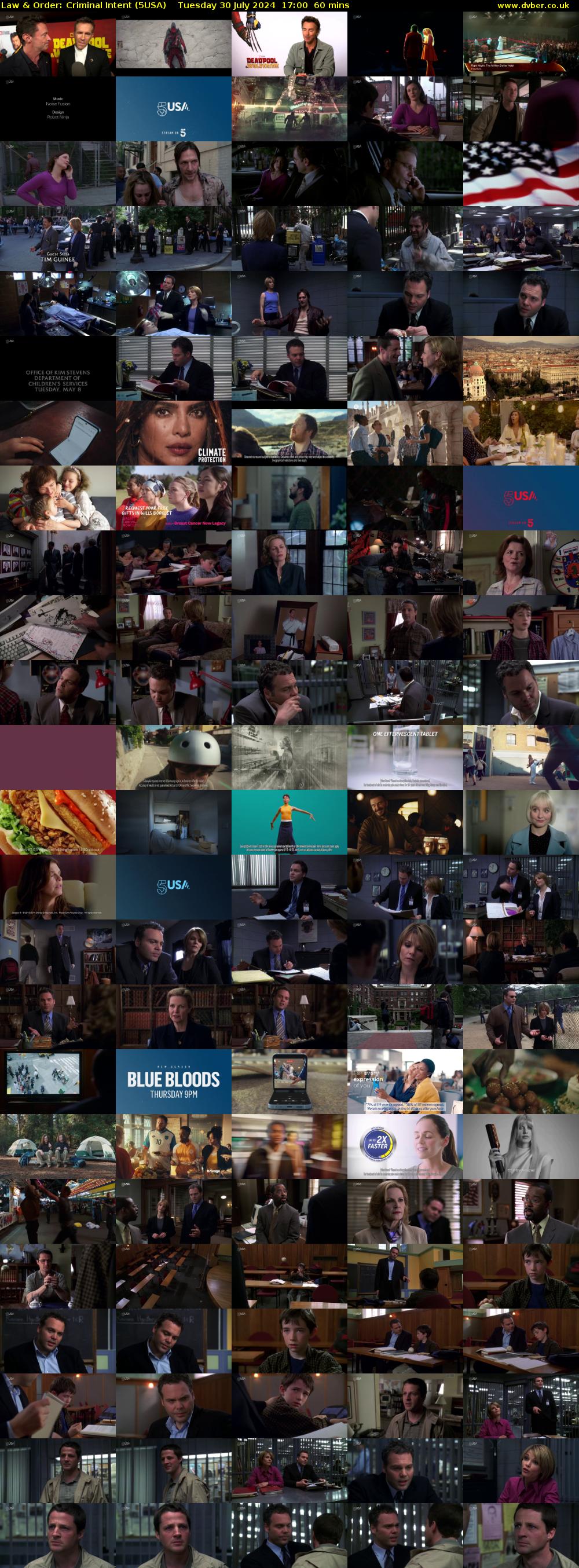 Law & Order: Criminal Intent (5USA) Tuesday 30 July 2024 17:00 - 18:00