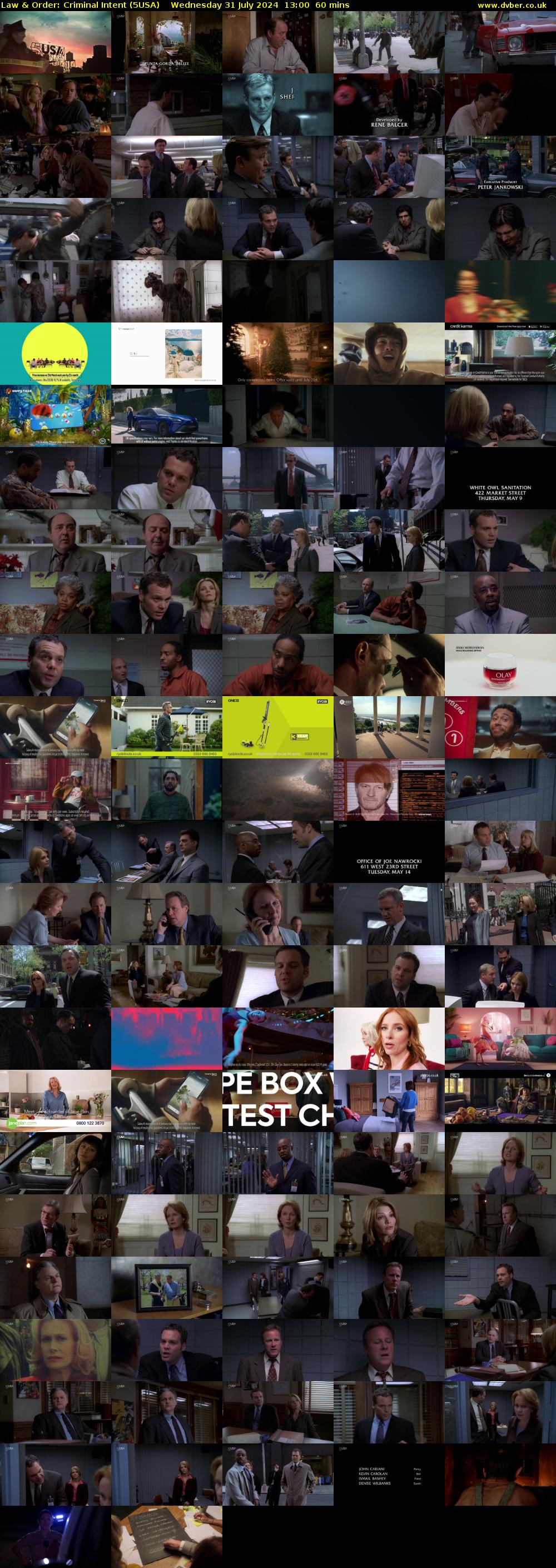 Law & Order: Criminal Intent (5USA) Wednesday 31 July 2024 13:00 - 14:00