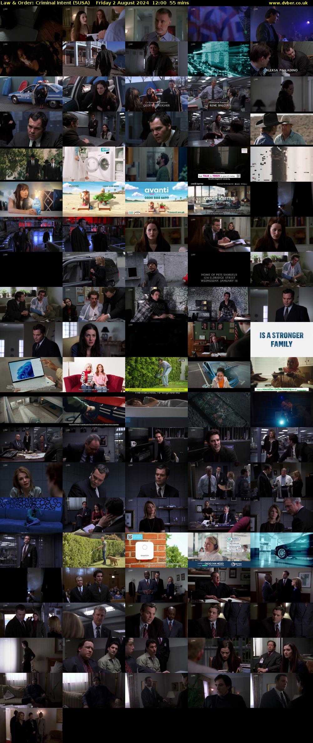 Law & Order: Criminal Intent (5USA) Friday 2 August 2024 12:00 - 12:55
