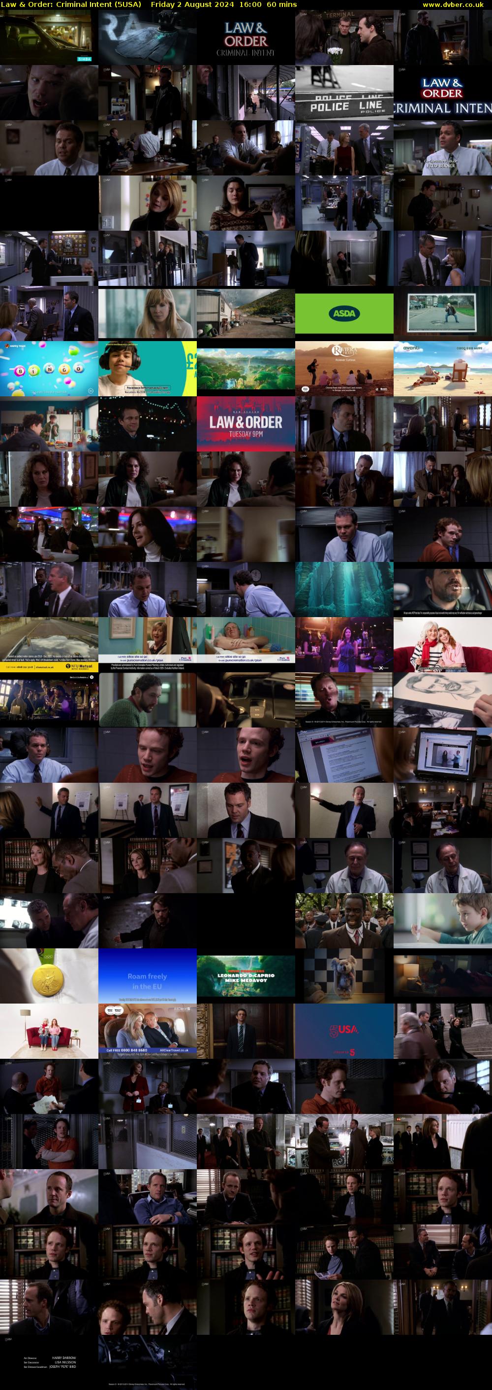 Law & Order: Criminal Intent (5USA) Friday 2 August 2024 16:00 - 17:00