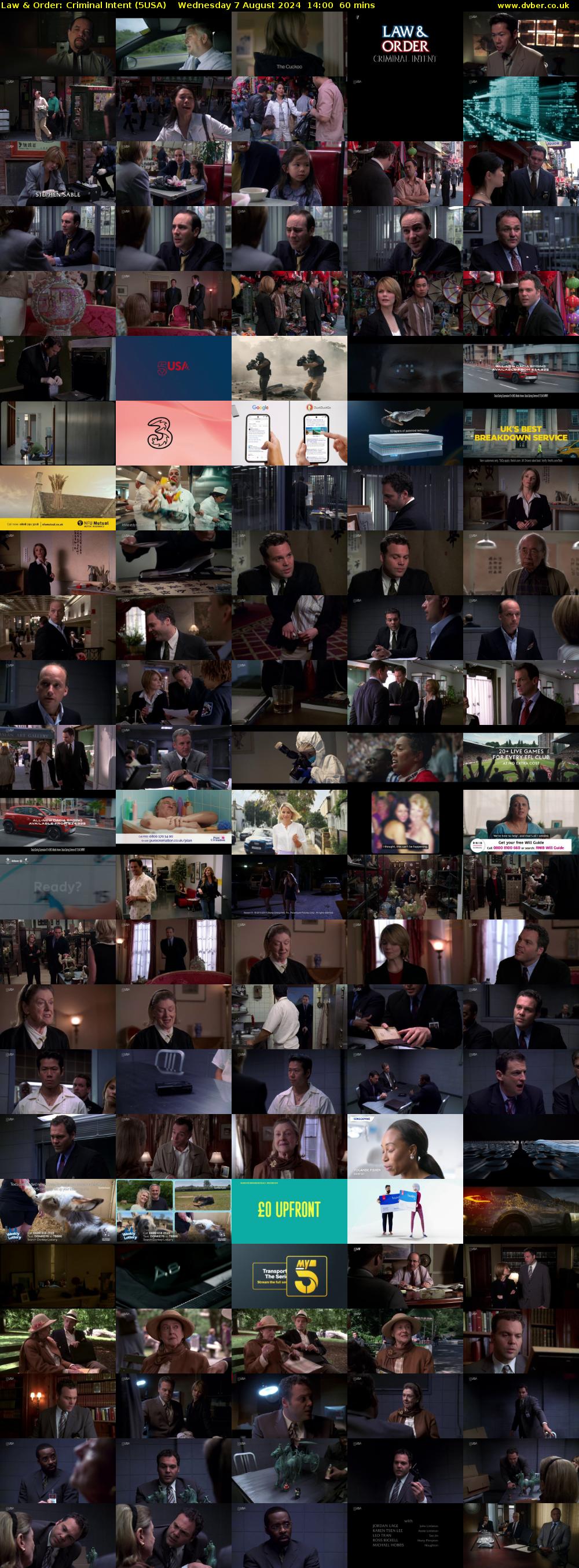 Law & Order: Criminal Intent (5USA) Wednesday 7 August 2024 14:00 - 15:00