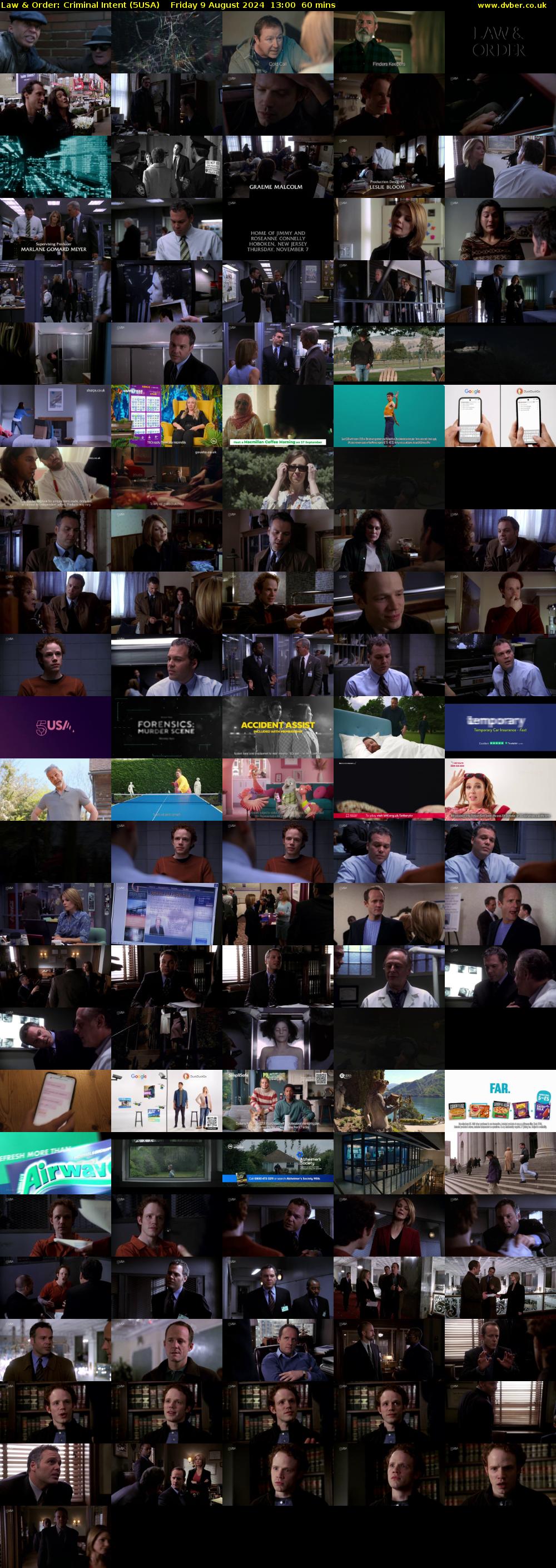 Law & Order: Criminal Intent (5USA) Friday 9 August 2024 13:00 - 14:00