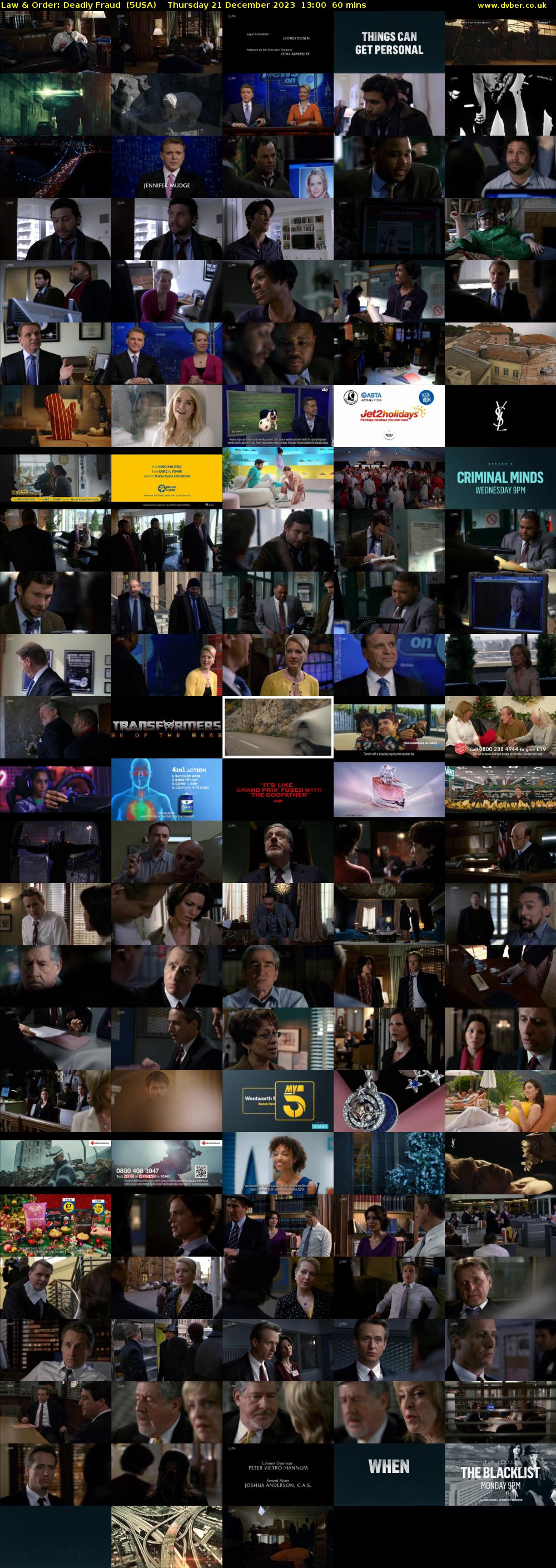 Law & Order: Deadly Fraud  (5USA) Thursday 21 December 2023 13:00 - 14:00