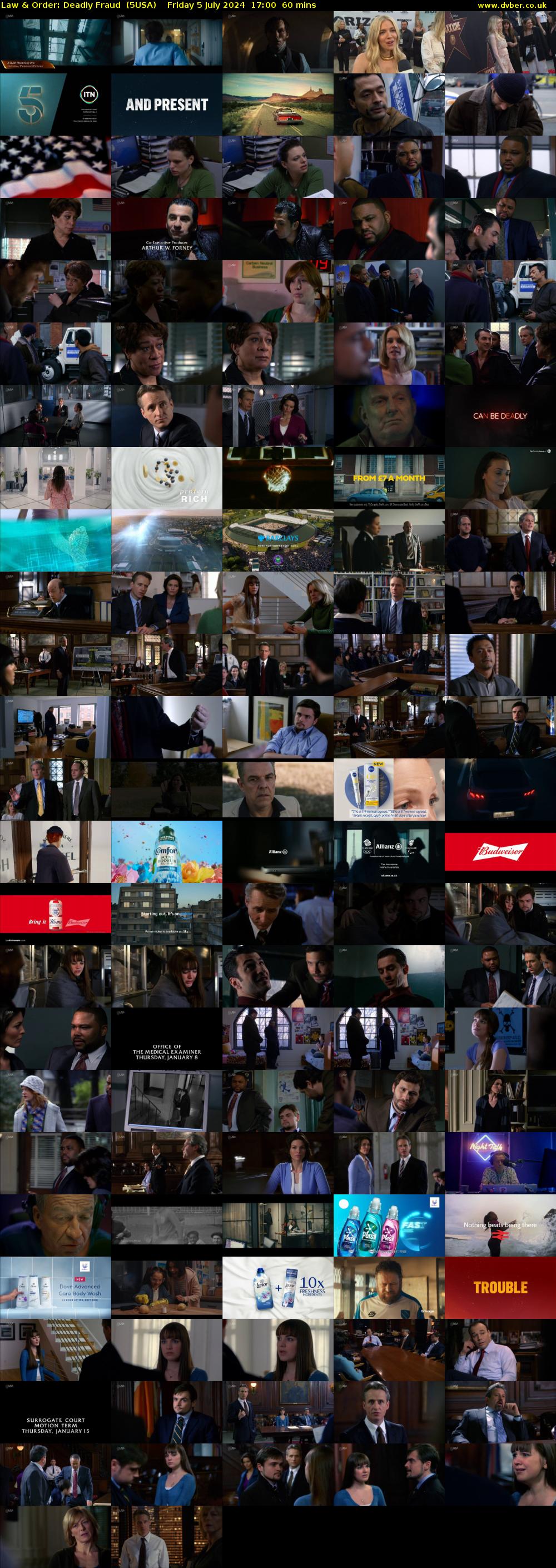 Law & Order: Deadly Fraud  (5USA) Friday 5 July 2024 17:00 - 18:00