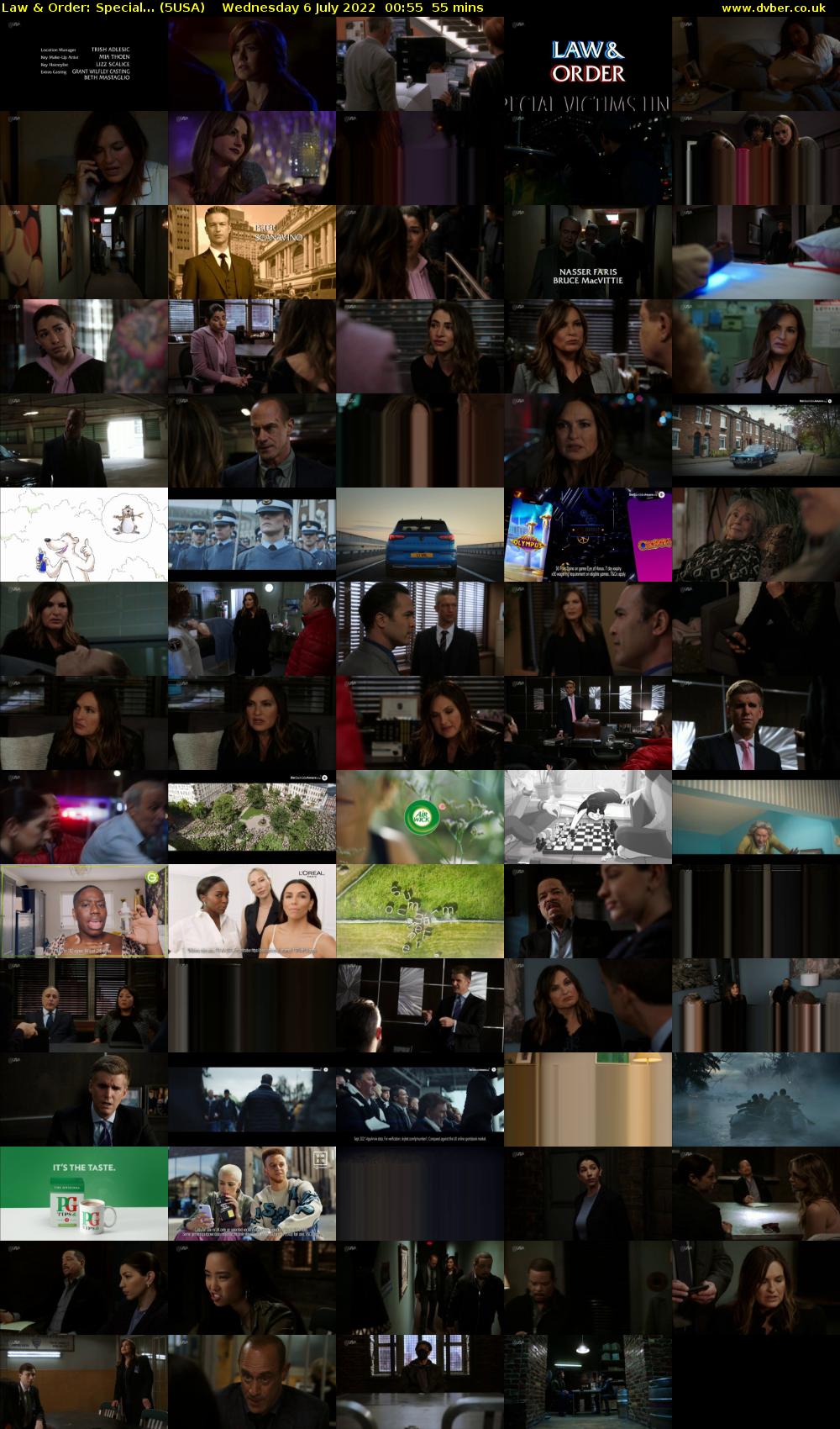 Law & Order: Special... (5USA) Wednesday 6 July 2022 00:55 - 01:50