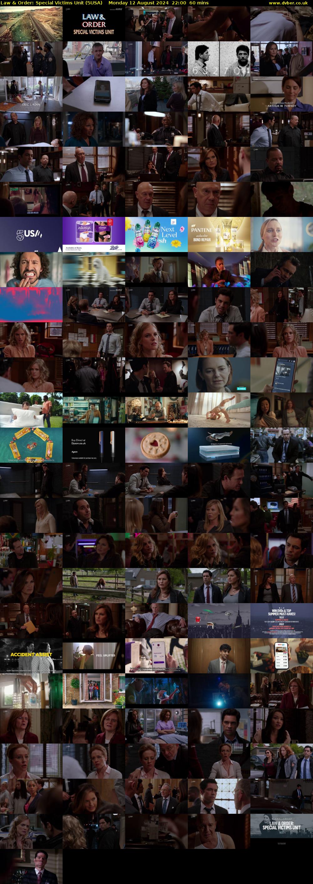 Law & Order: Special Victims Unit (5USA) Monday 12 August 2024 22:00 - 23:00