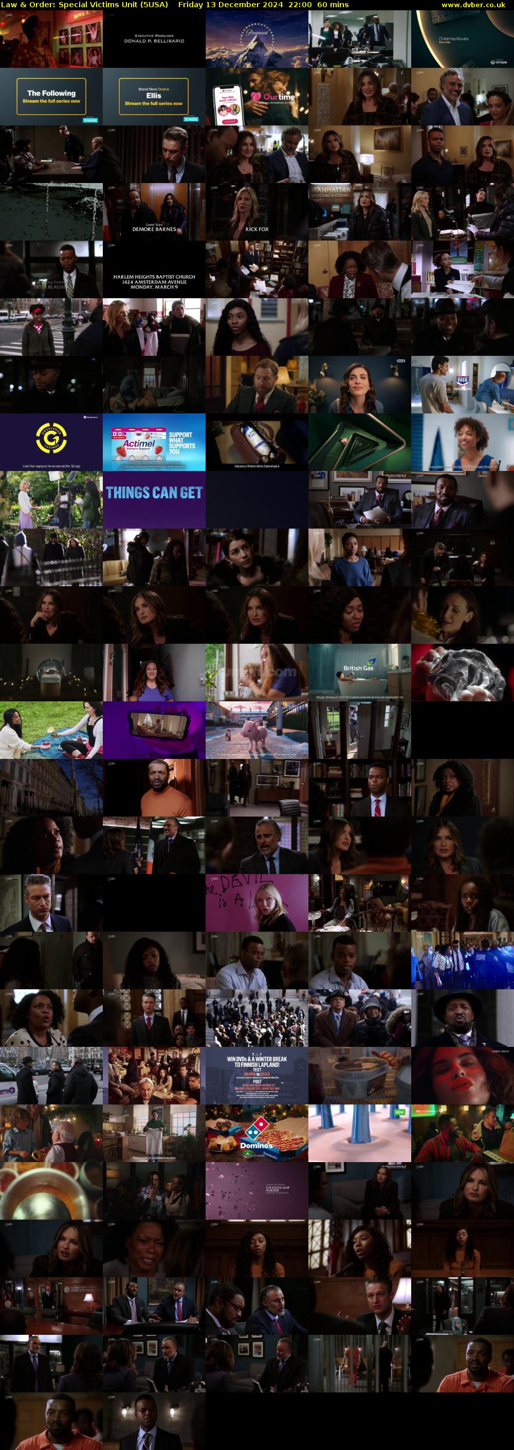 Law & Order: Special Victims Unit (5USA) Friday 13 December 2024 22:00 - 23:00