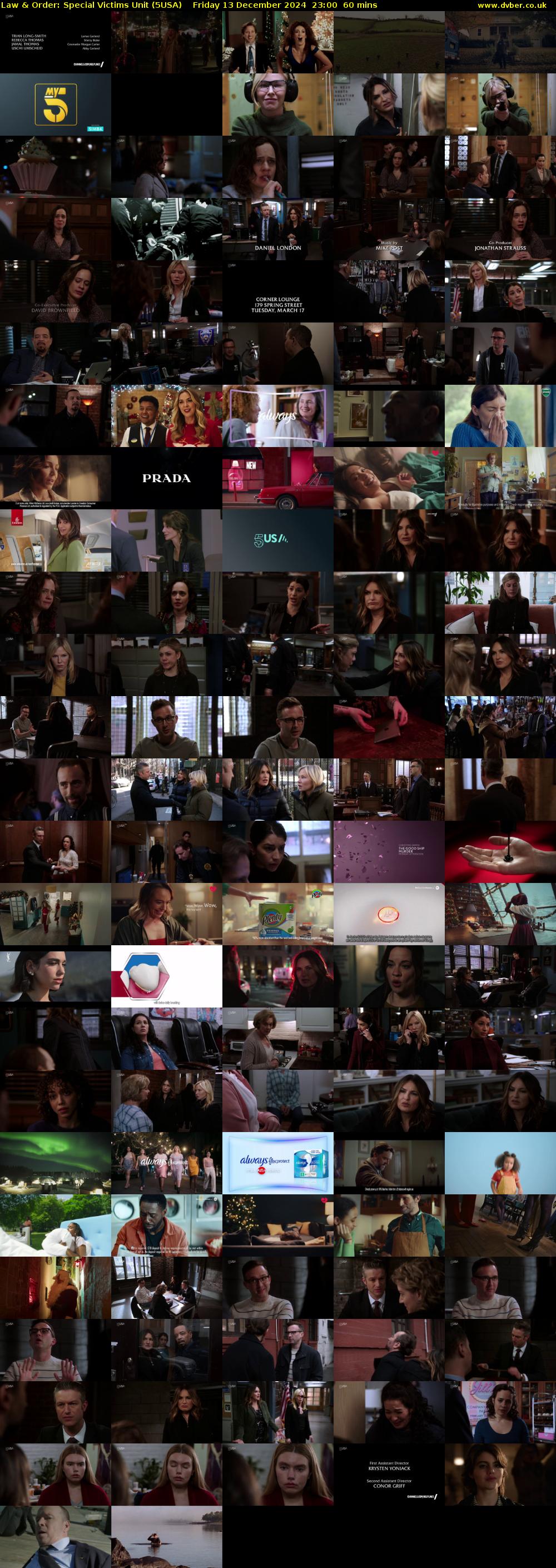 Law & Order: Special Victims Unit (5USA) Friday 13 December 2024 23:00 - 00:00