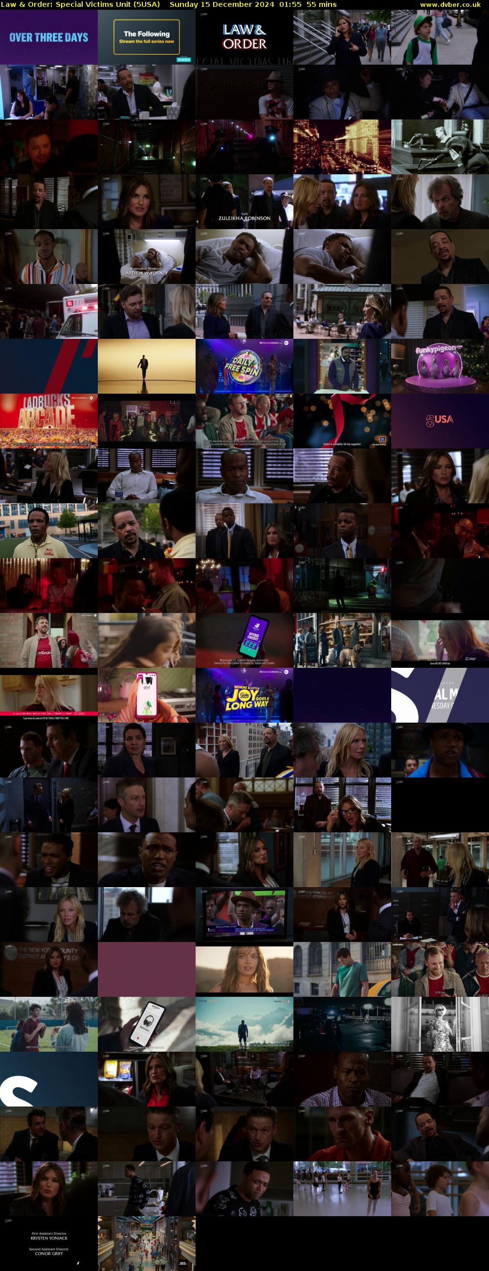 Law & Order: Special Victims Unit (5USA) Sunday 15 December 2024 01:55 - 02:50