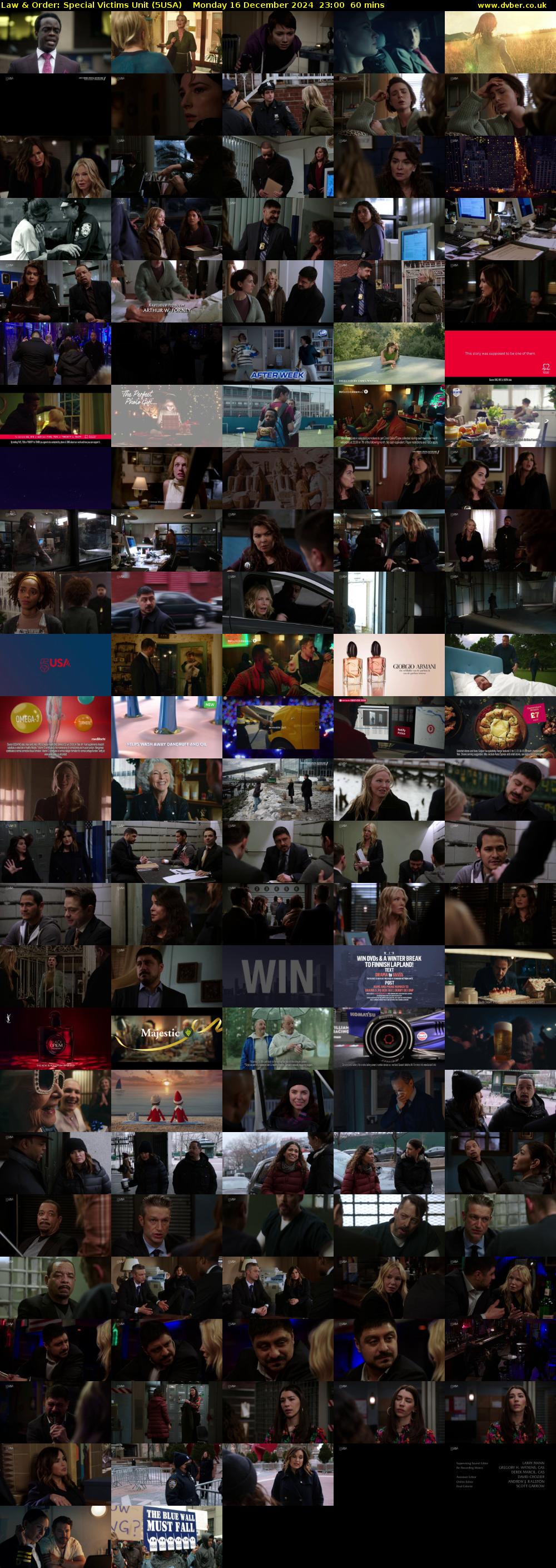 Law & Order: Special Victims Unit (5USA) Monday 16 December 2024 23:00 - 00:00