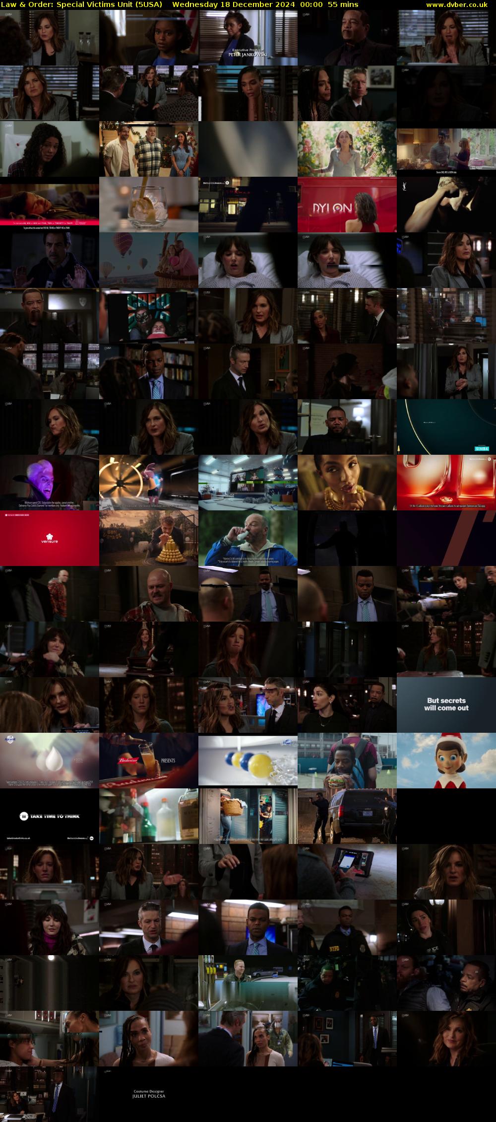 Law & Order: Special Victims Unit (5USA) Wednesday 18 December 2024 00:00 - 00:55