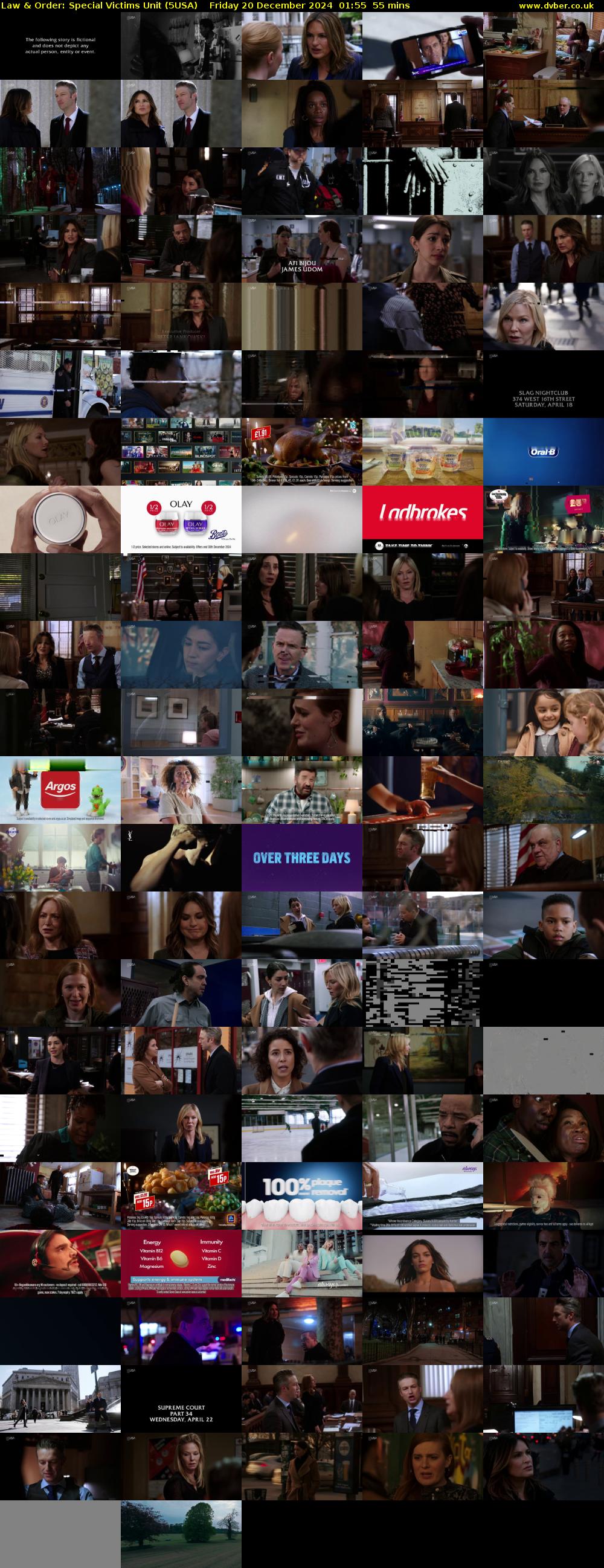 Law & Order: Special Victims Unit (5USA) Friday 20 December 2024 01:55 - 02:50