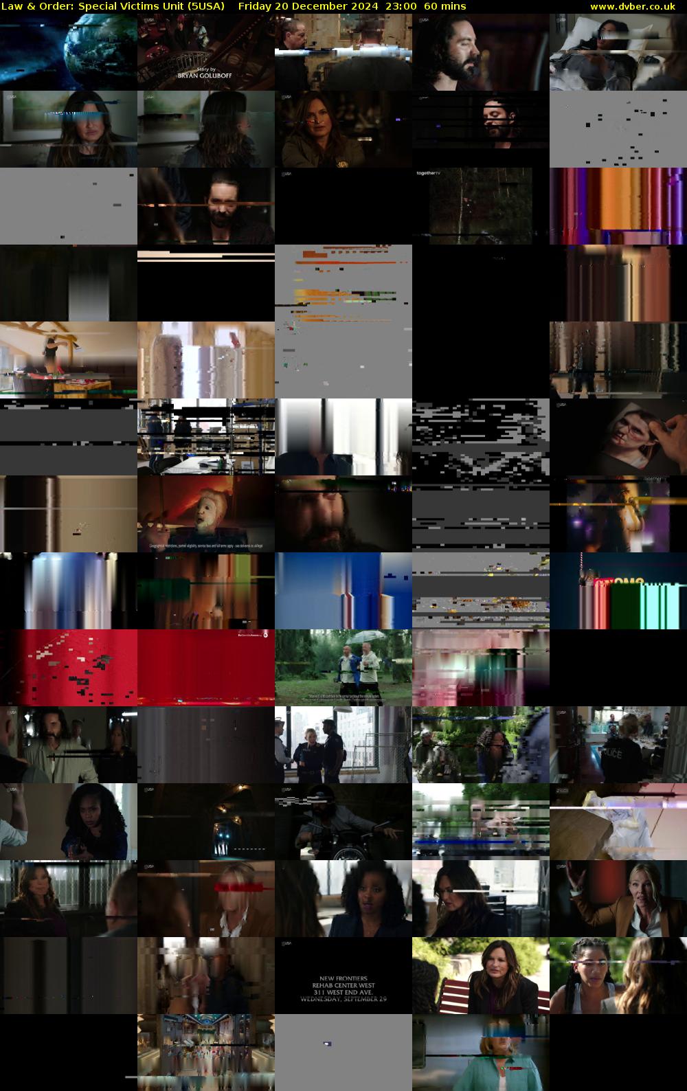 Law & Order: Special Victims Unit (5USA) Friday 20 December 2024 23:00 - 00:00