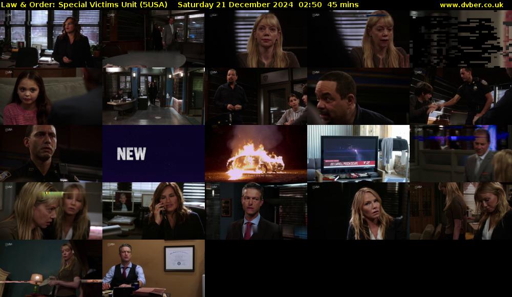 Law & Order: Special Victims Unit (5USA) Saturday 21 December 2024 02:50 - 03:35