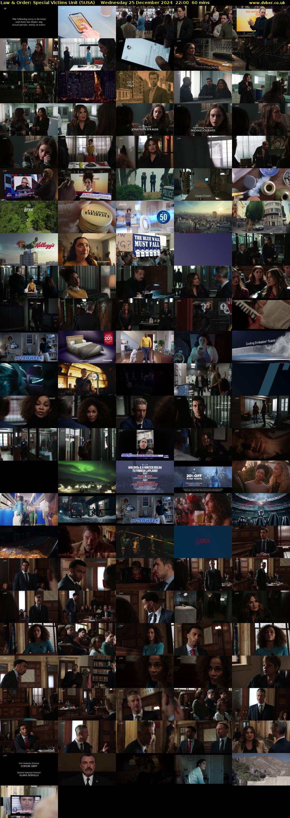 Law & Order: Special Victims Unit (5USA) Wednesday 25 December 2024 22:00 - 23:00