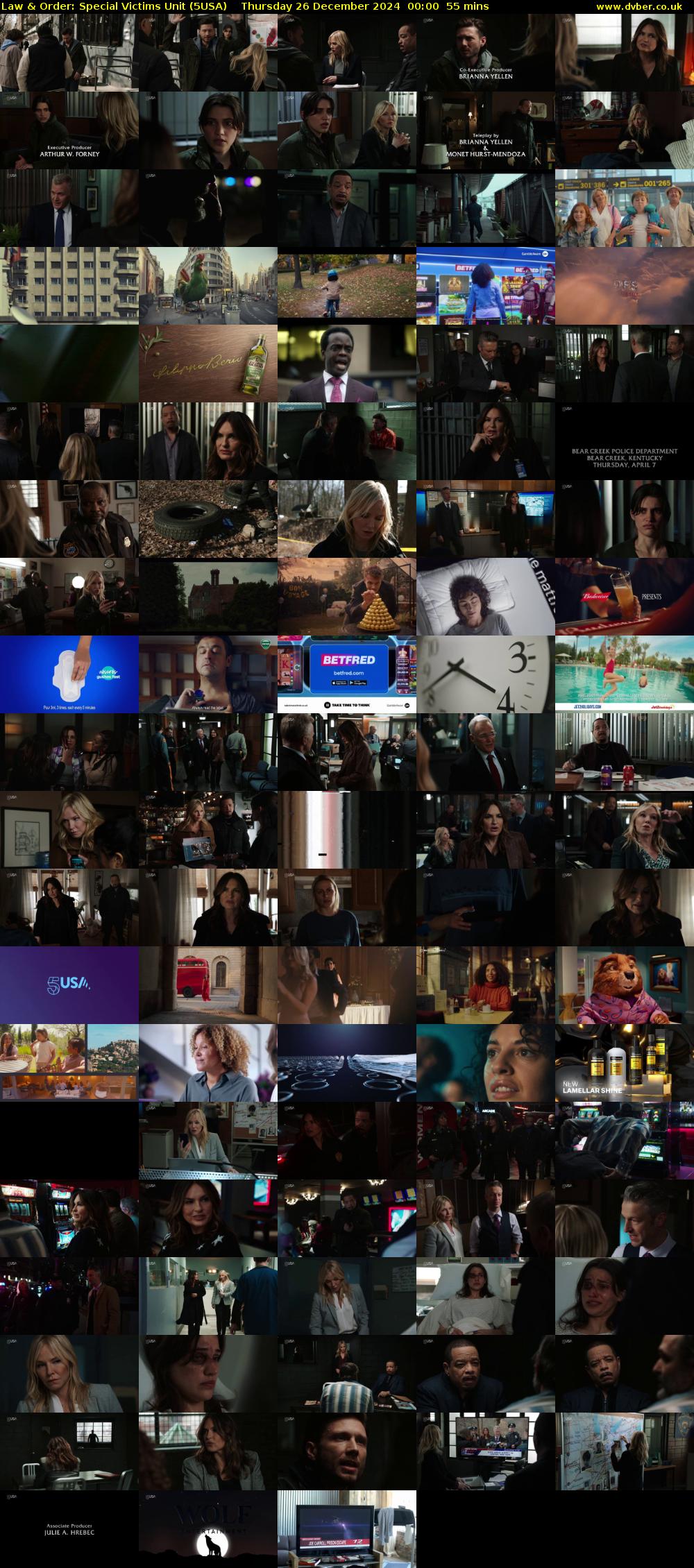 Law & Order: Special Victims Unit (5USA) Thursday 26 December 2024 00:00 - 00:55