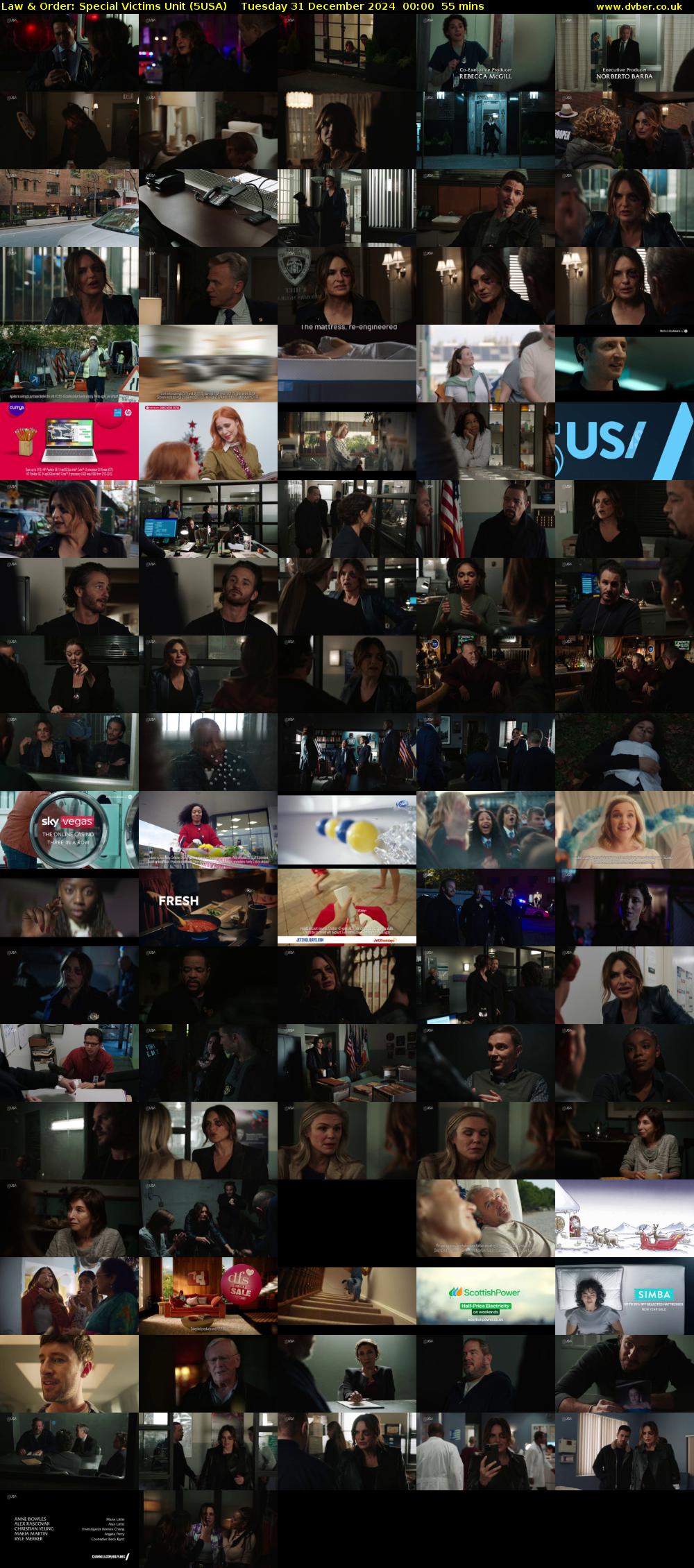 Law & Order: Special Victims Unit (5USA) Tuesday 31 December 2024 00:00 - 00:55