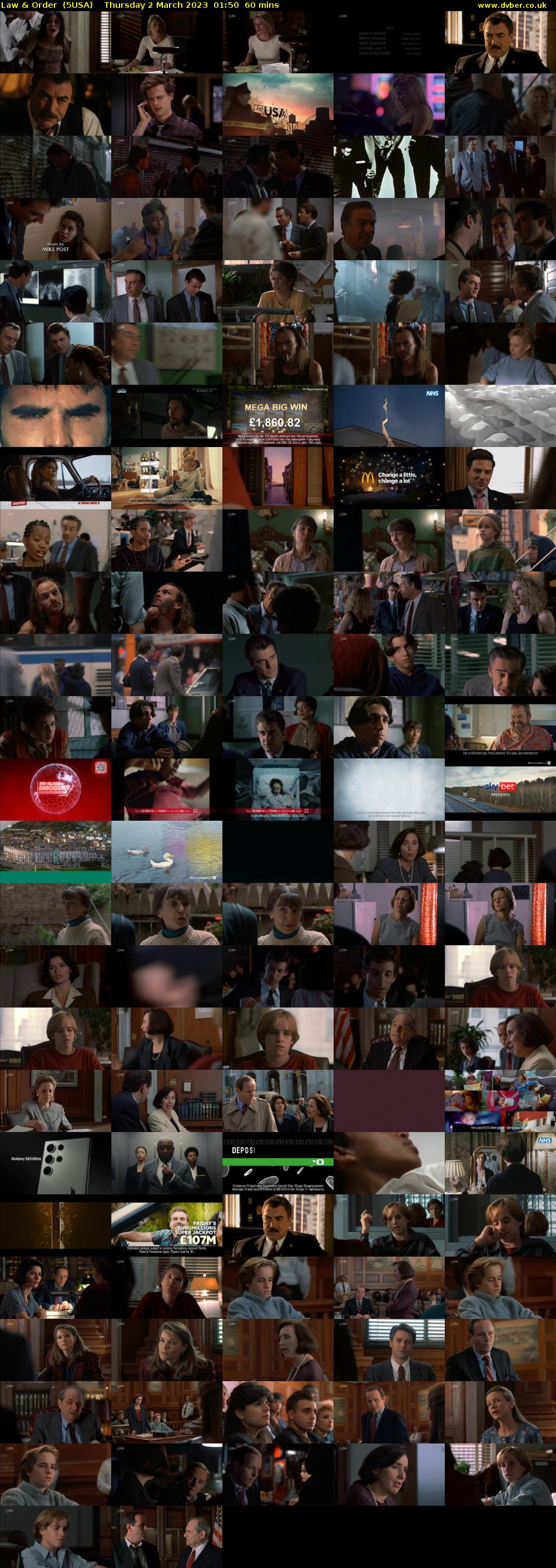 Law & Order  (5USA) Thursday 2 March 2023 01:50 - 02:50