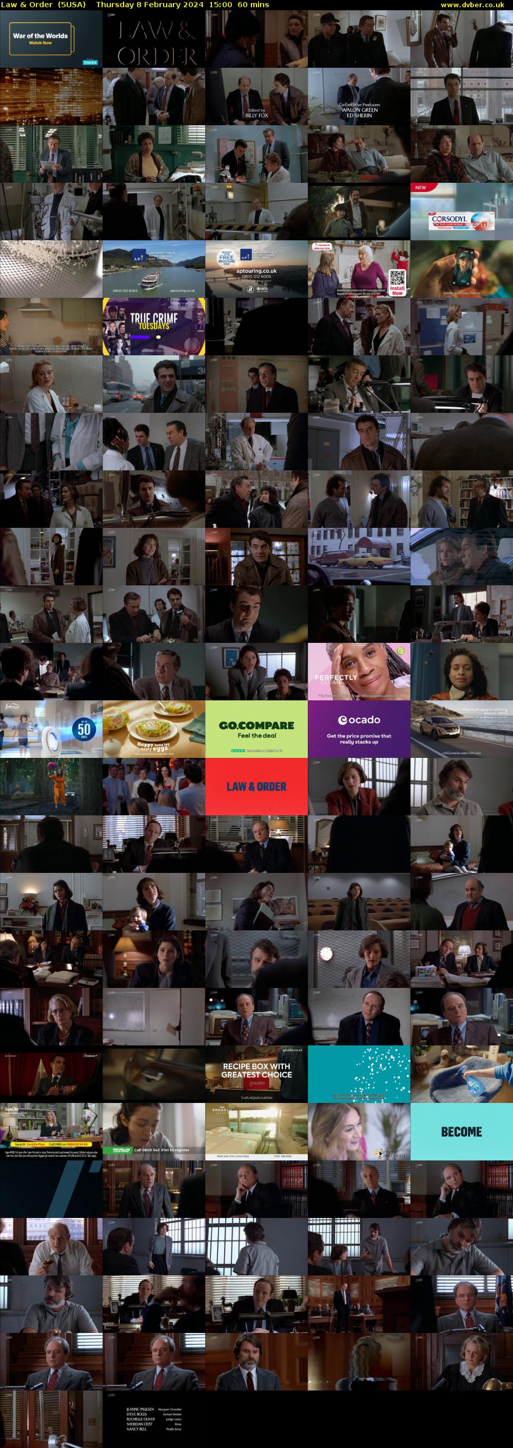 Law & Order  (5USA) Thursday 8 February 2024 15:00 - 16:00