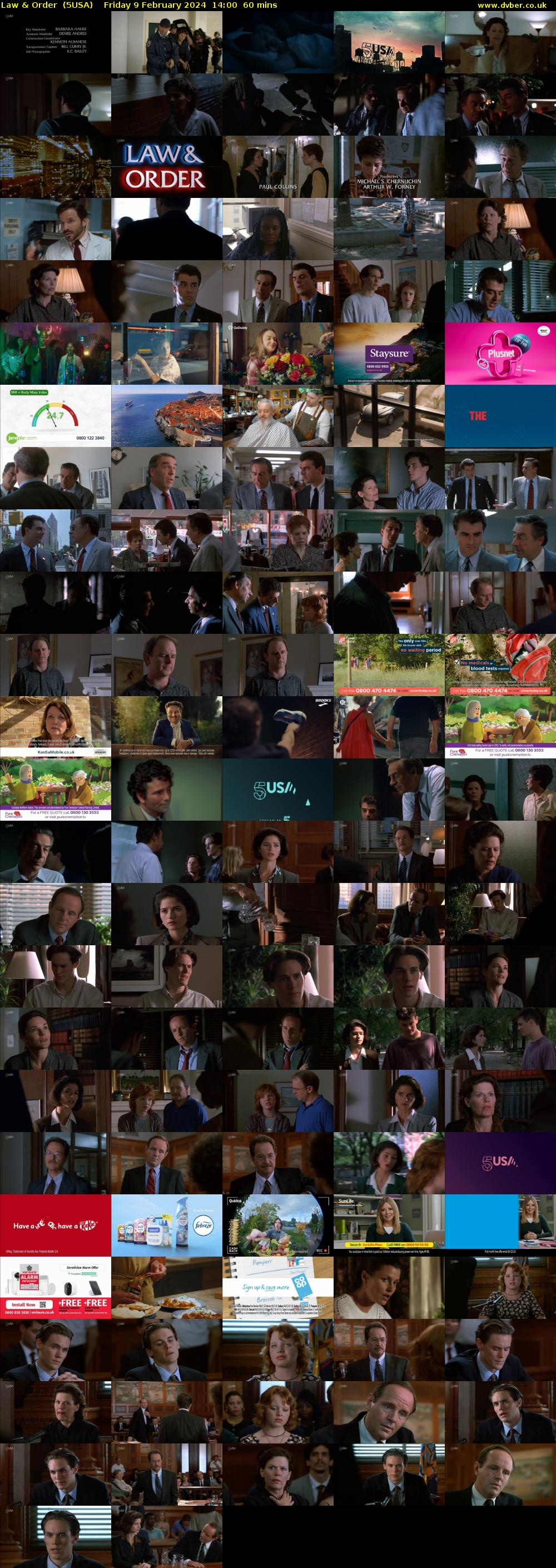 Law & Order  (5USA) Friday 9 February 2024 14:00 - 15:00