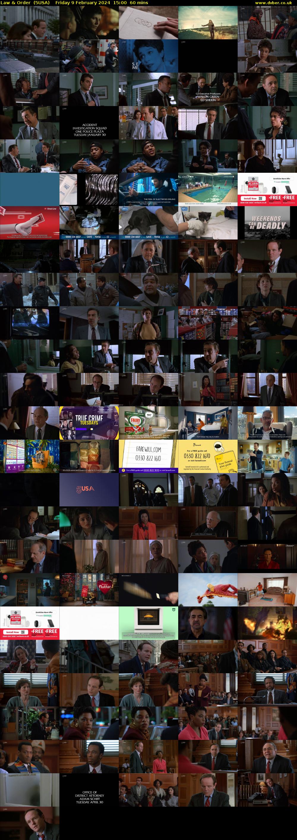 Law & Order  (5USA) Friday 9 February 2024 15:00 - 16:00