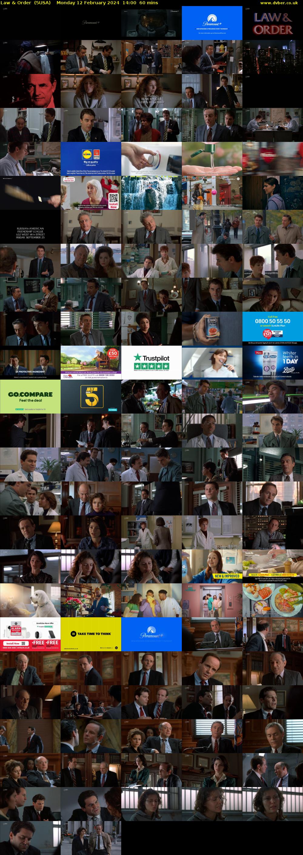 Law & Order  (5USA) Monday 12 February 2024 14:00 - 15:00