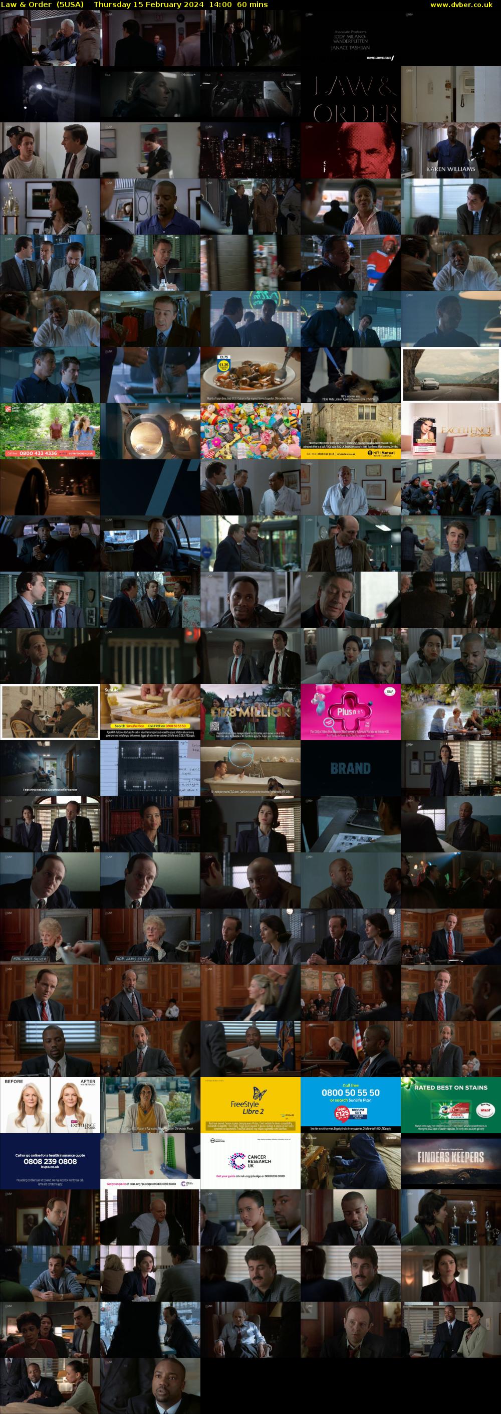 Law & Order  (5USA) Thursday 15 February 2024 14:00 - 15:00