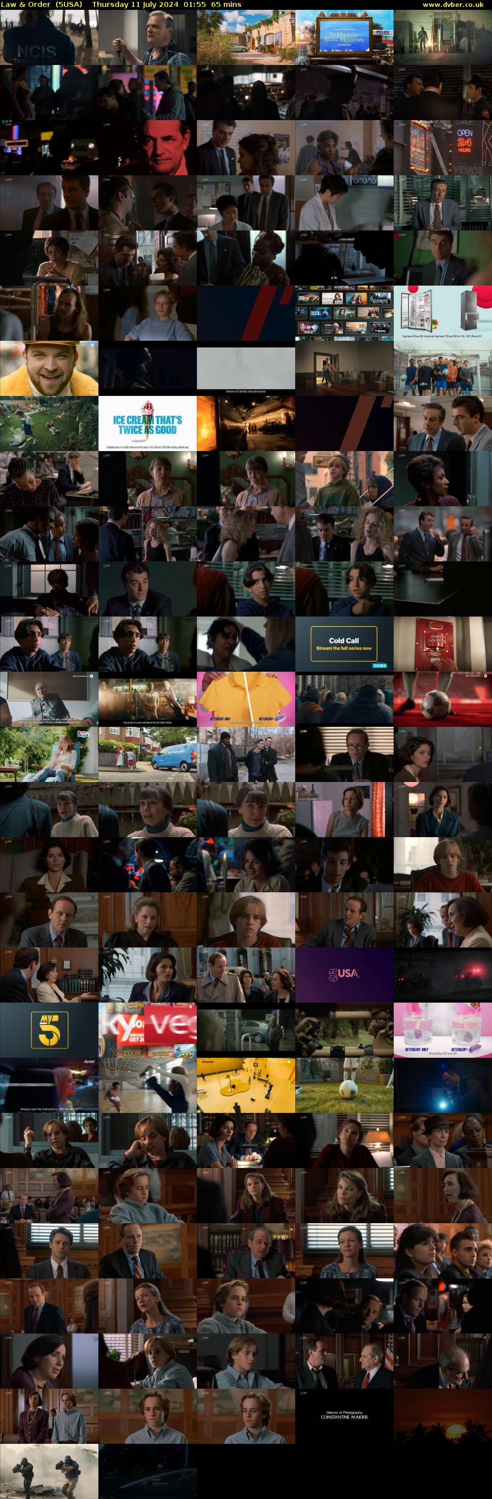 Law & Order  (5USA) Thursday 11 July 2024 01:55 - 03:00
