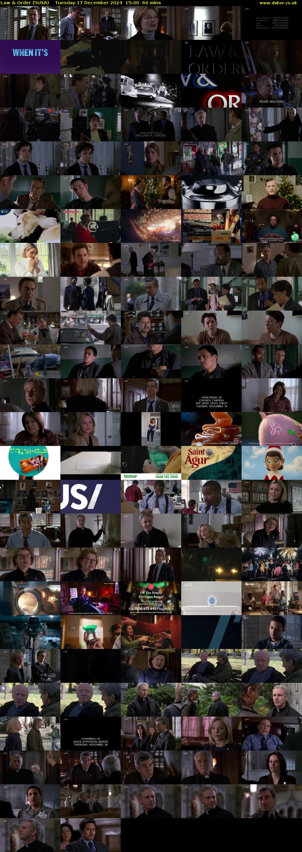 Law & Order (5USA) Tuesday 17 December 2024 15:00 - 16:00